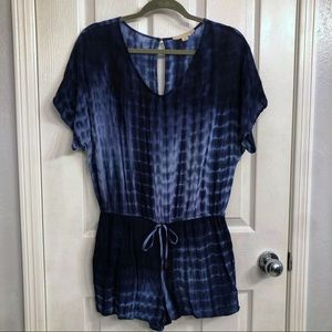 Lovestitch Blue Tie Dye Romper